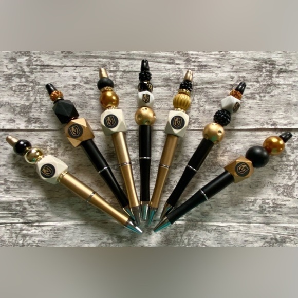 Vegas Golden Knights - Fun beaded pens for any VGK fan. Bundle/buy indiv… - Picture 1 of 2